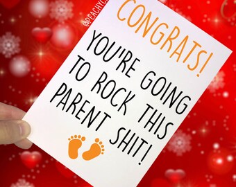Congratulations Card Pregnancy Card Baby On The Way Funny Card Joke Card Baby Shower Novelty Cards Pregnant Friend Co Worker PC162