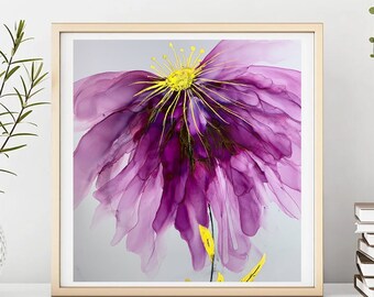 Pink and Gold Floral Print, Digital Printable, Art Download, Floral Art, Flower Print, Printable Wall Art, Nature Print, Home Decor,
