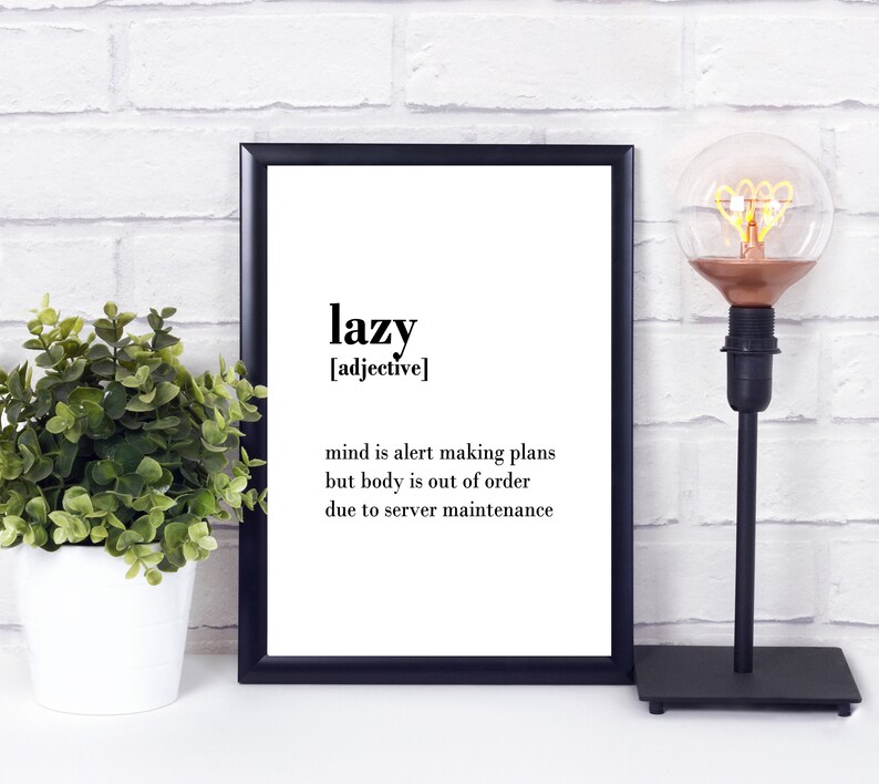 Lazy definition funny gift for men and women funny Etsy