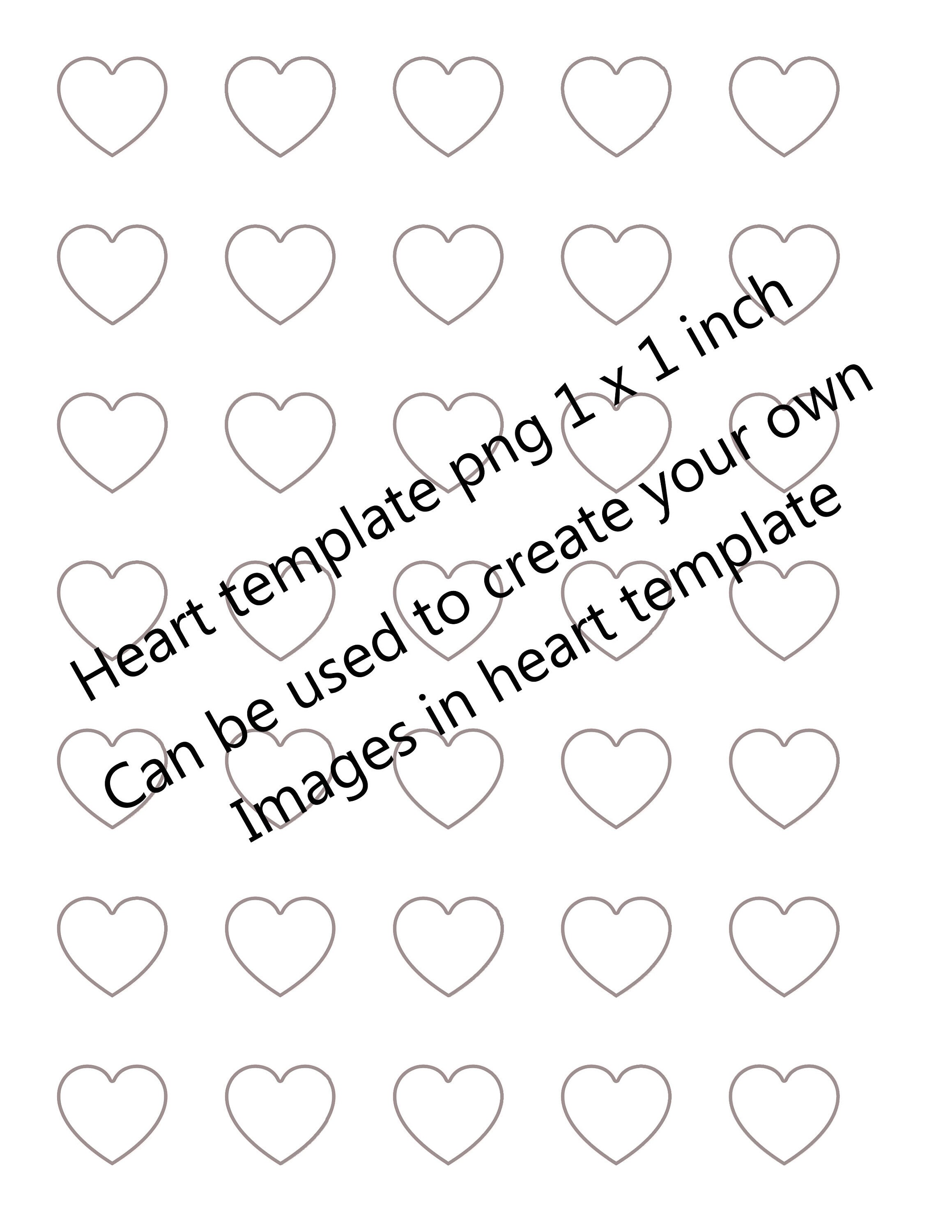 1 x 1 inch heart collage template collage art 1 x 1 inch heart etsy