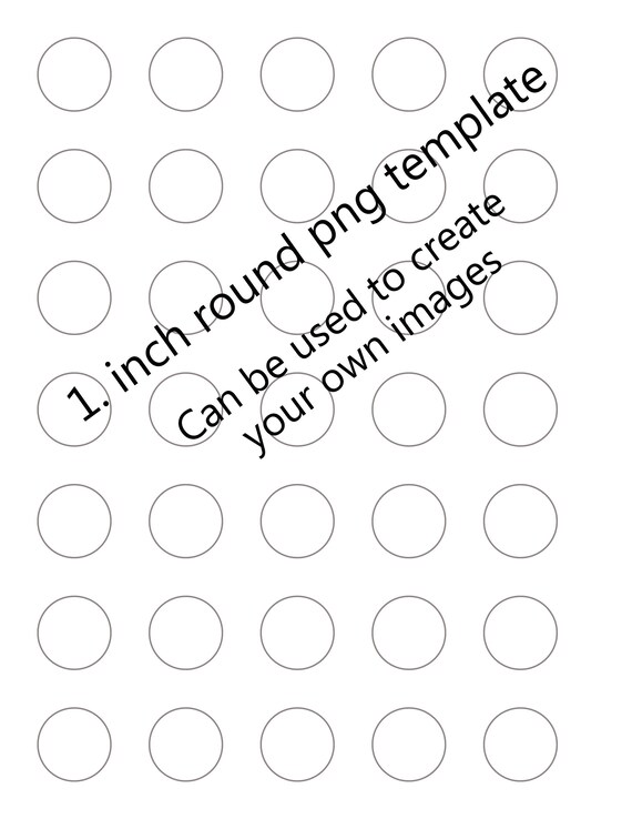 1 inch bottlecap template