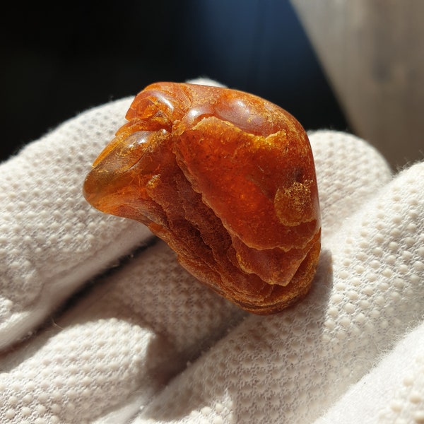 12,2g Vintage natural and genuine Baltic Sea amber specimen healing amber tumbled stone / collectors gemstone / meditation amber, Nr.355