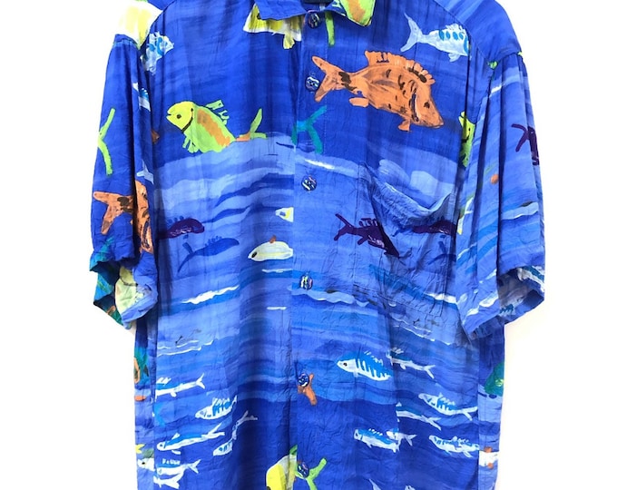 VintageJams World Aloha Hawaii Shirt/Animal Sea Etsy