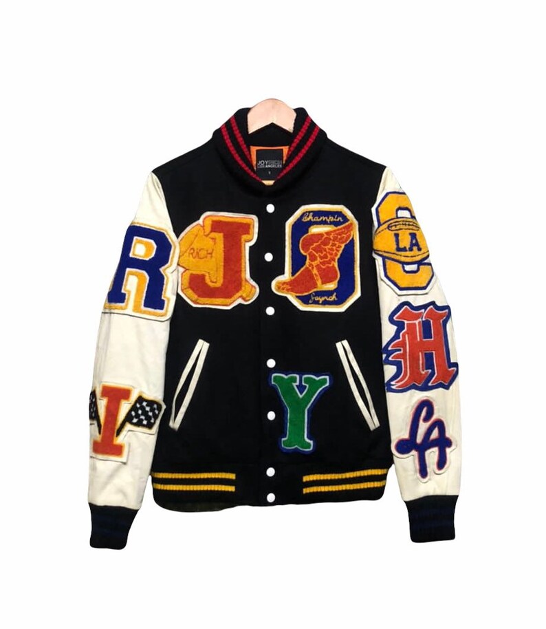 Rarejoyrich Los Angeles Patches Wool Varsity Jacket/shawl Varsity ...