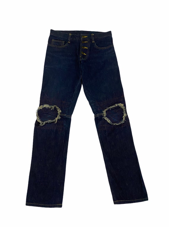 Buy Rarechristopher Nemeth Knee Patched Jeans/bikers Jeans/size Online in  India 