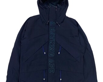 Rare!!!Authentic A Bathing Ape Happy New Year Navy Blue Jacket/Bape Snowboard/Made In Japan/Size M