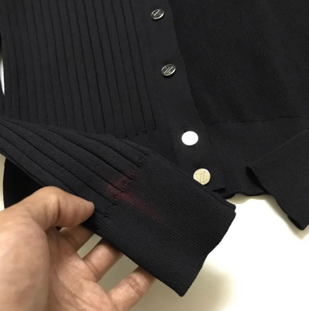 Rareauthentic Louis Vuitton Uniformes Ribbed Black 