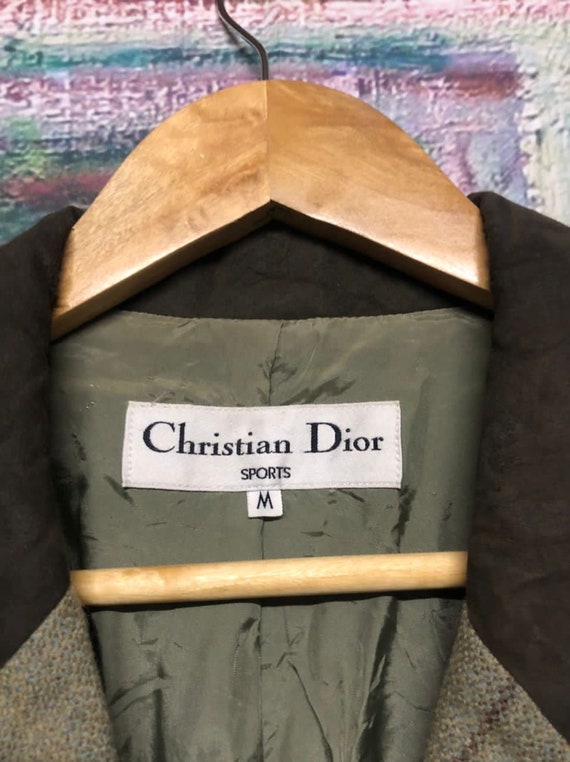 Vtg!!!Rare Christian Dior Sports Wool Blend Tarta… - image 8