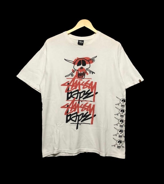 Rareauthentic Bape X Stussy 30th Aniversary Tee/streetwear Tee