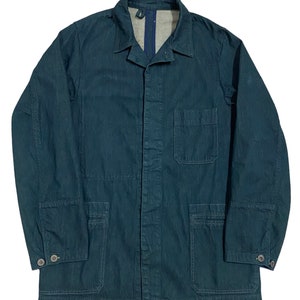 VtgRare Bartack Made By S.U & Co Blue Denim Indigo Chore Jacket/Mister Freedom Jacket/Sugar Cane Workers/Size M image 1