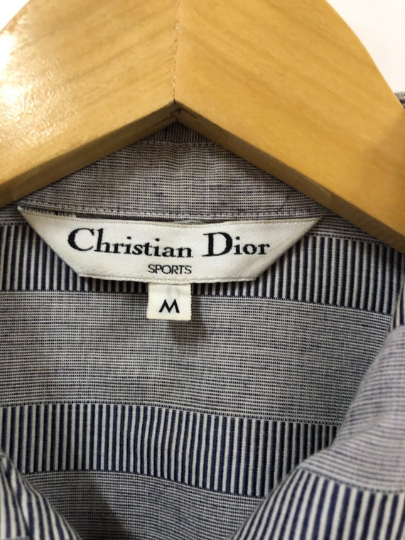 Vtg!!!Rare Christian Dior Sport button Down/Strip… - image 3