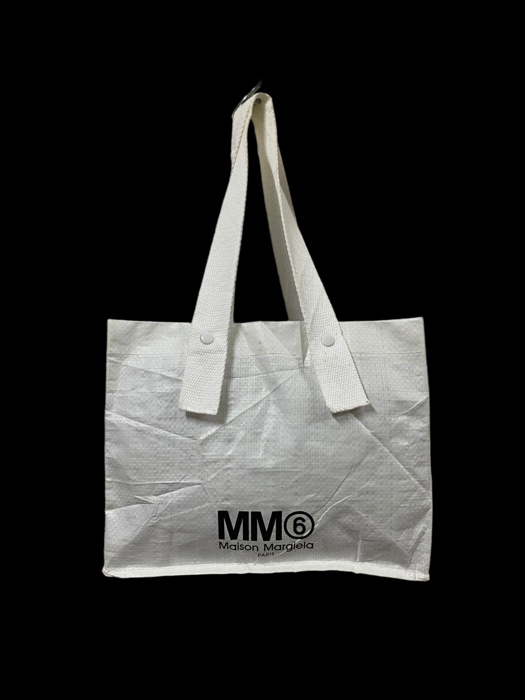 Japanese Logo Jersey Tote Bag in Black - MM 6 Maison Margiela