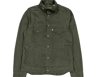 Rarelevis Commuter Trucker Olive Green Jacket levis Multipocket