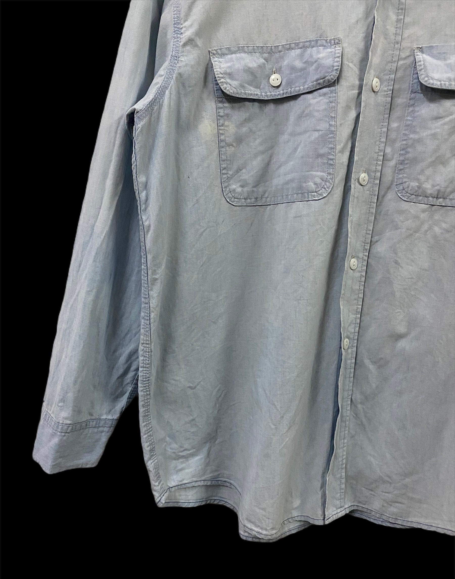 VtgRare Sugar Cane Work Shirt Chambray Oxford Button Etsy