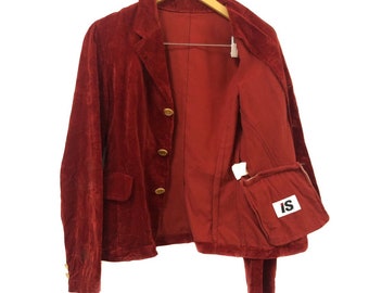 Vintage!!!80's I.s Issey Miyake/Blazer Style Coat Women/Blazer Velvet/Tsumori Chisato/Size M