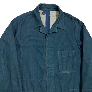 VtgRare Bartack Made By S.U & Co Blue Denim Indigo Chore Jacket/Mister Freedom Jacket/Sugar Cane Workers/Size M image 3