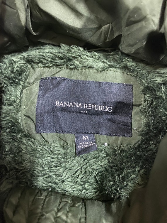 Rare!!!Banana Republic Vest Puffer Linen Sherpa D… - image 10