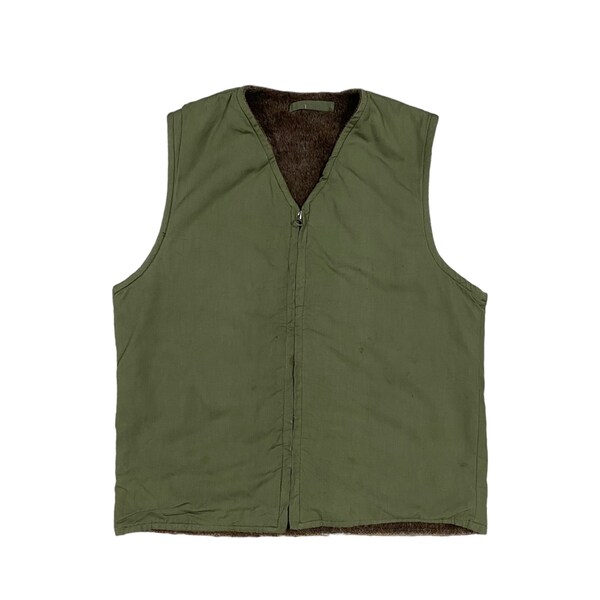 Truevtg!!!Rare Late 1940s WwII Usmc Alpaca Tanker Vest/Paramarine Vest/Zipper Talon/Us Army