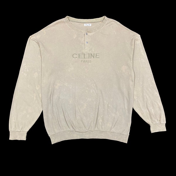 Vtg!!!Rare Celine Paris Embroidery Spellout Logo/Made In Japan/Size LL