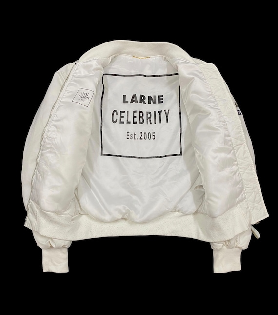 Rarelarney Celebrity X Alpha Industries White Fashion - Usa Bomber Jacket/streetwear Etsy