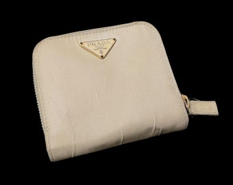 ¡¡¡Raro!!! Auténtico Prada Tessuto Bi-Fold Pine/Prada Hobo Bag/Prada Wallet/Hecho en Italia