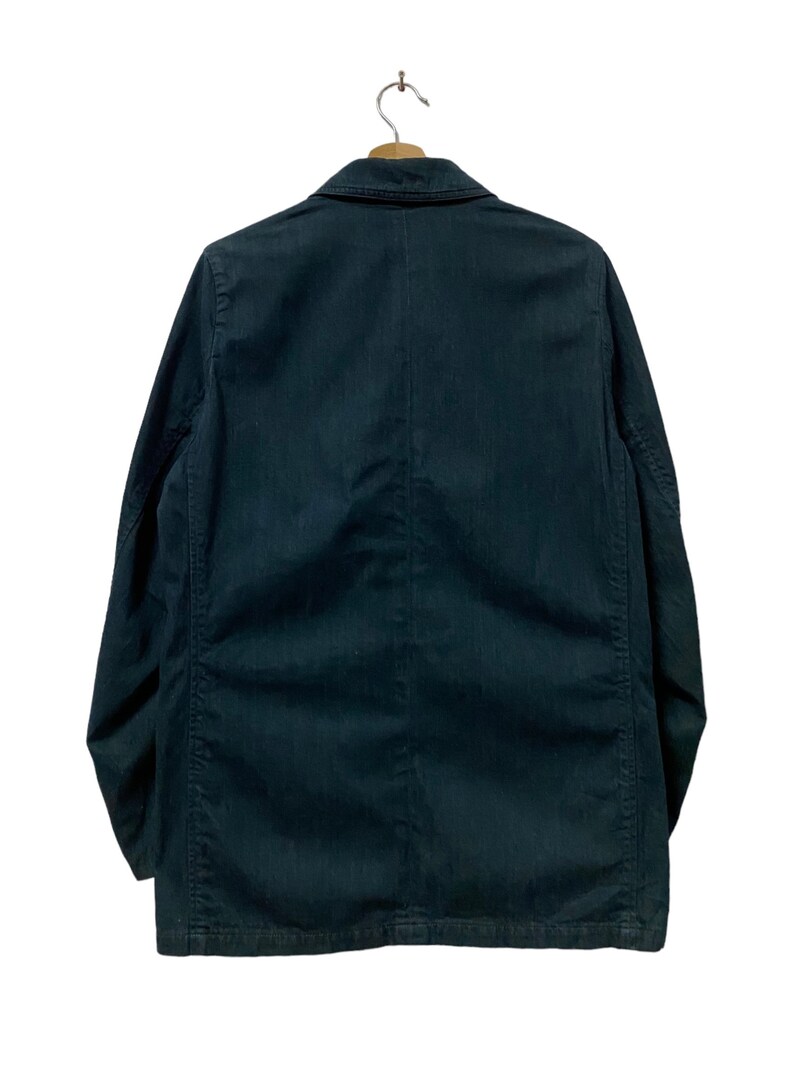 VtgRare Bartack Made By S.U & Co Blue Denim Indigo Chore Jacket/Mister Freedom Jacket/Sugar Cane Workers/Size M image 2