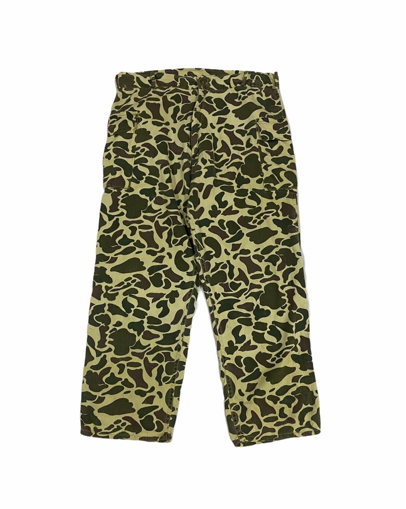 Vtg!!!Rare Army Issue Usa Frogskin Camouflage Trouser PantsTiger Striped PantsSize 36