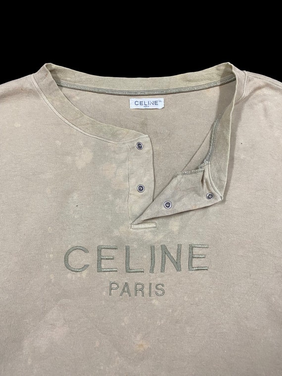 Vtg!!!Rare Celine Paris Embroidery Spellout Logo/… - image 3