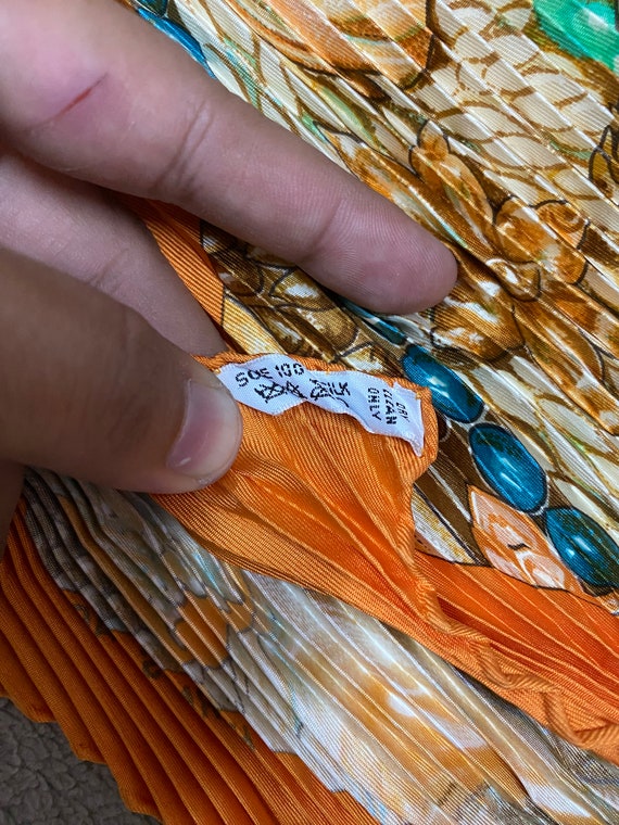 Vtg!!!Rare Luxury Hermes Silk Pleated Scarf/Rocai… - image 10