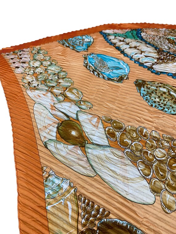 Vtg!!!Rare Luxury Hermes Silk Pleated Scarf/Rocai… - image 8