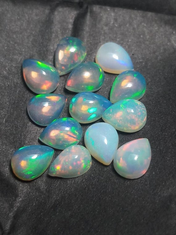 Natural Ethiopian Welo Fire Opal Cabochon's Play of Color Limited offer A++ 