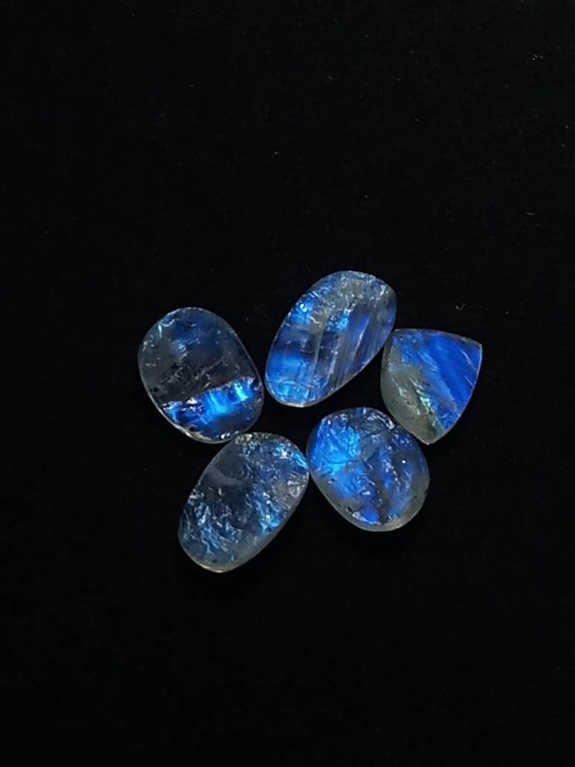 AAA Quality Rainbow moonstone Polished Rough Chips 5 pieces Etsy