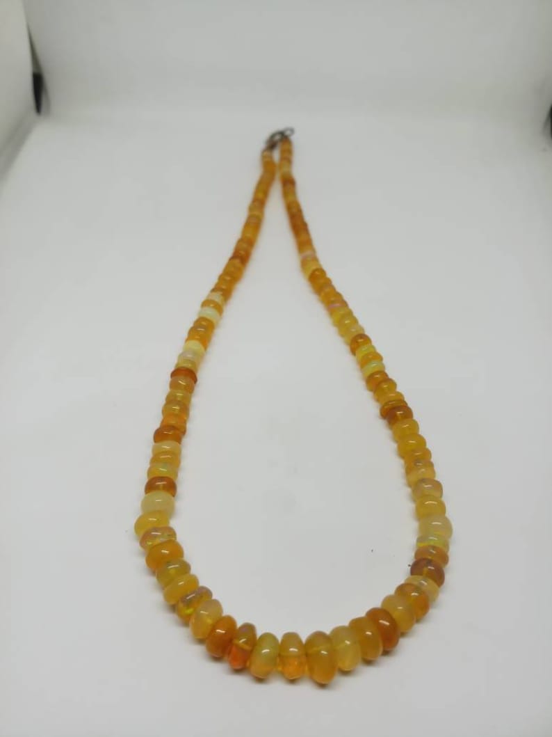 AAA Quality Natural Fire OPAL Round beads Necklace 5-9mm beads