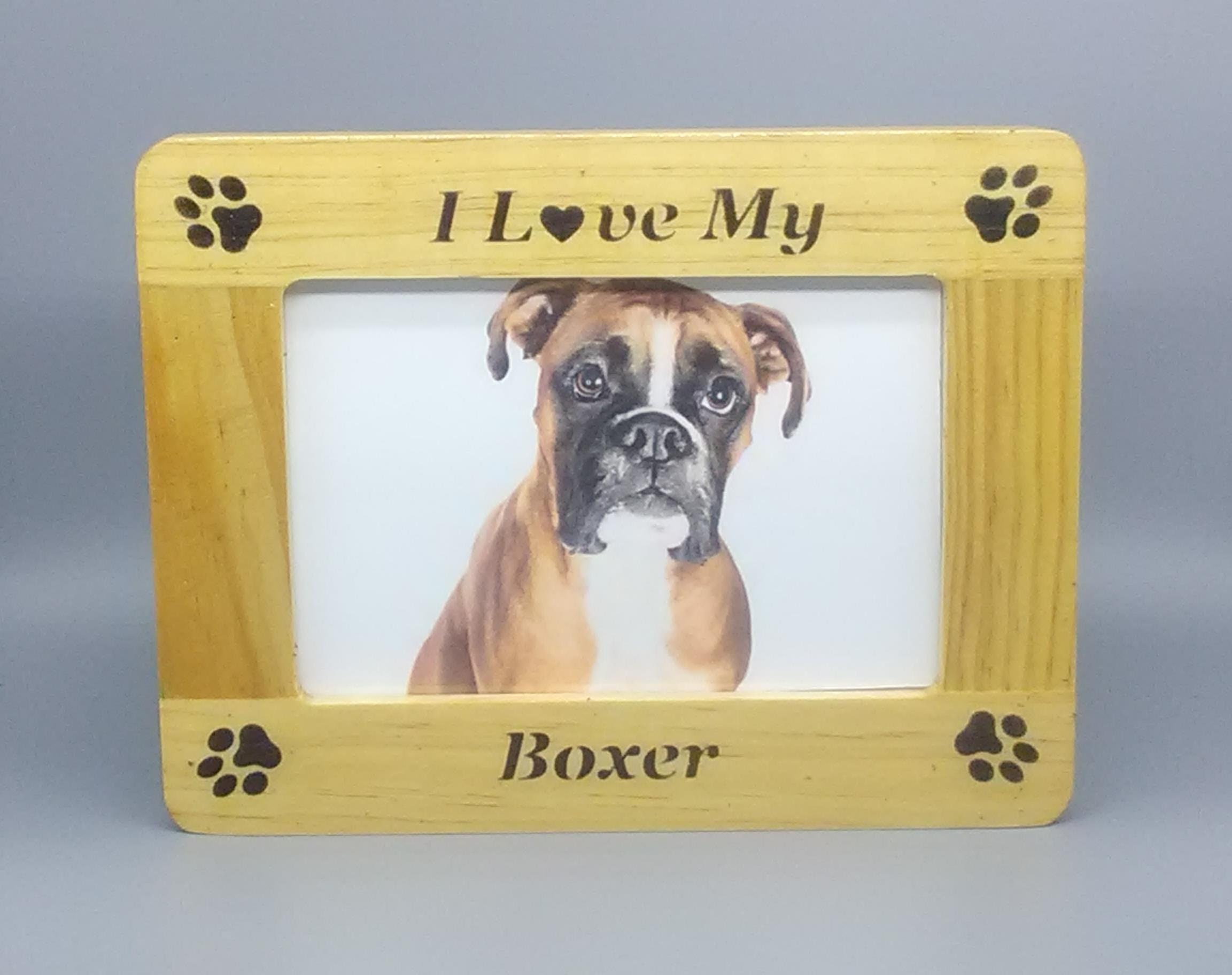 Boxer Picture Frames Boxer Gifts Pet Picture Frames Boxer Etsy
