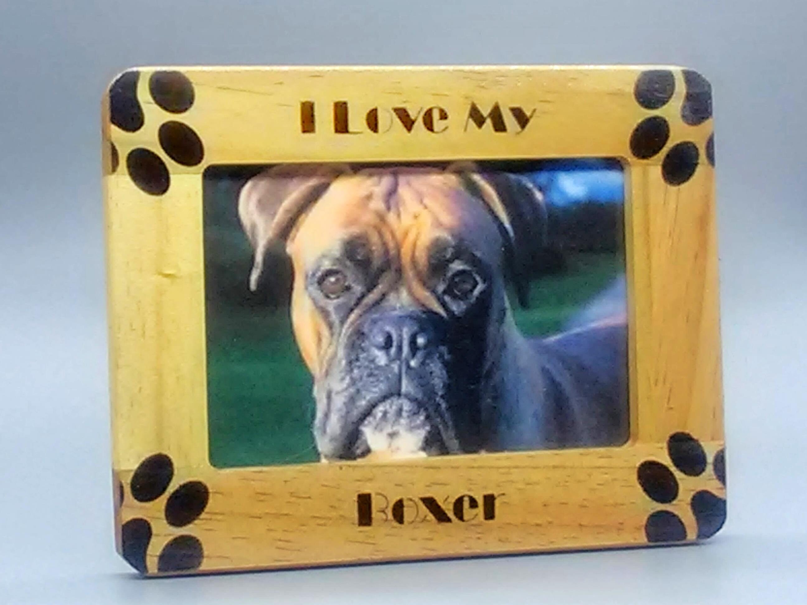 Boxer Dog Photo Picture Frames Pet Picture Frames Boxer Dog Etsy