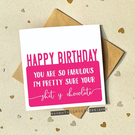 Funny Rude Birthday Card For Men /& Women Fortune Teller Perfect For Best Friends