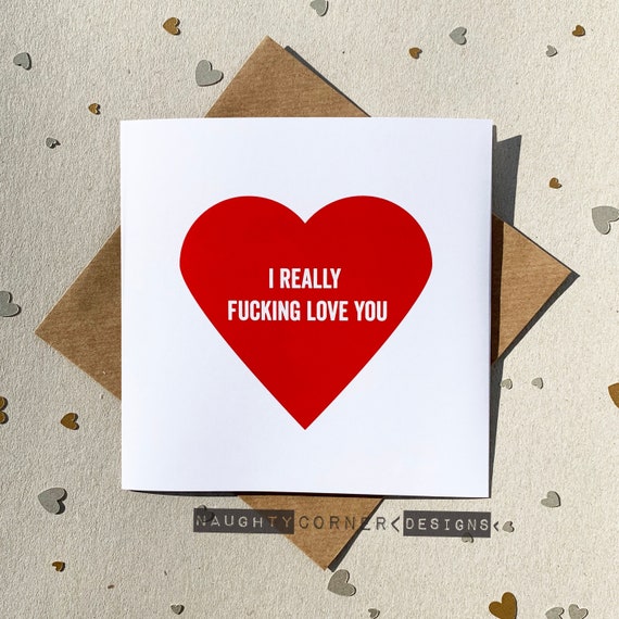 Funny Rude Valentines Card For Her Funny Love You Heart Etsy Funny Rude Valentines Card For Her Funny Love You Heart Etsy