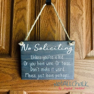 No Soliciting sign
