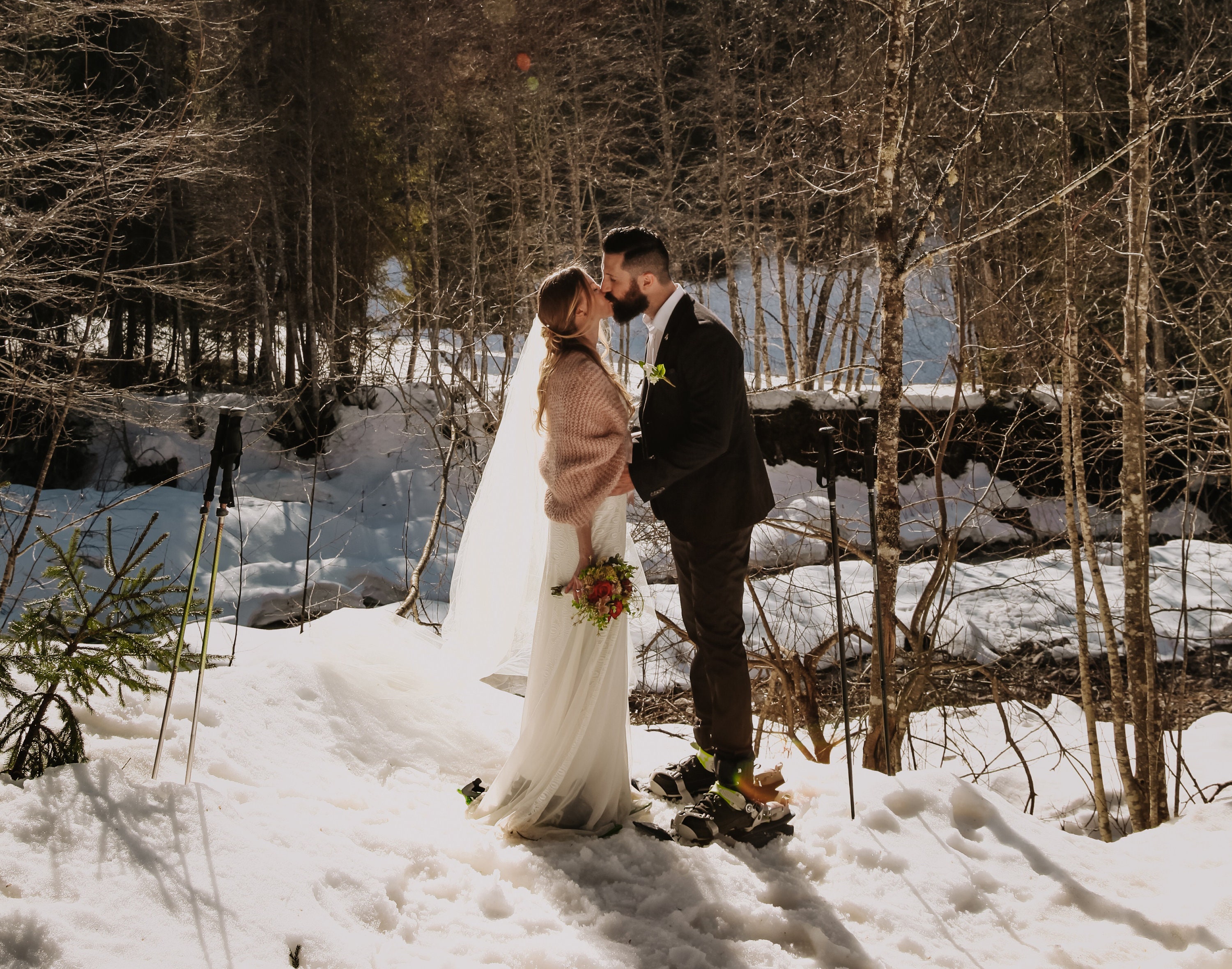 shawl winter wedding