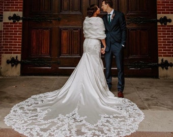 Hand Knitted Bridal Mohair Shawl, Wedding Bolero Shrug