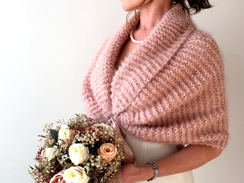 Winter wedding shawl, bridal wrap, shawls and wraps, wedding accessories, bridesmaid gift, handmade knit shawl, wedding gift, rustic wedding image 2