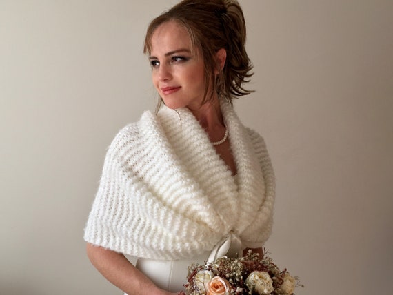 cream shawl wrap for wedding