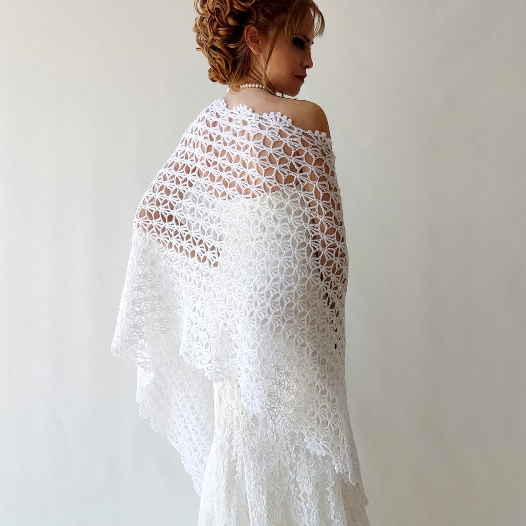 womens white shawl wrap