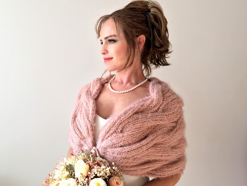 bridesmaid shawl winter wedding