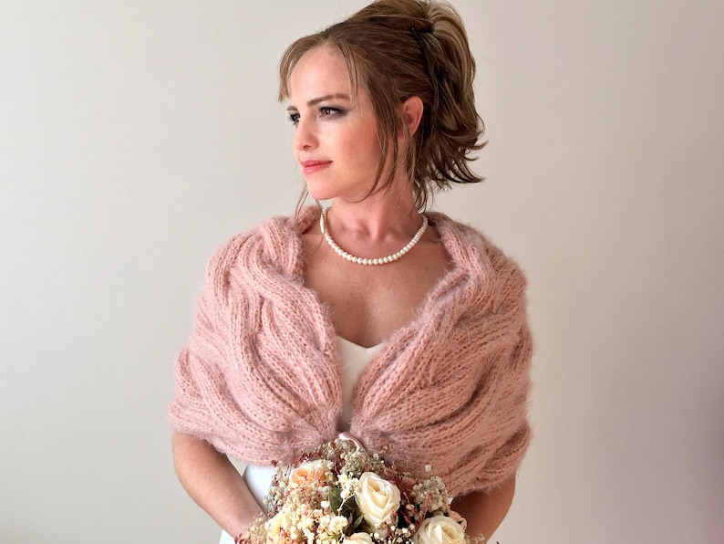 bridesmaid shawl winter wedding