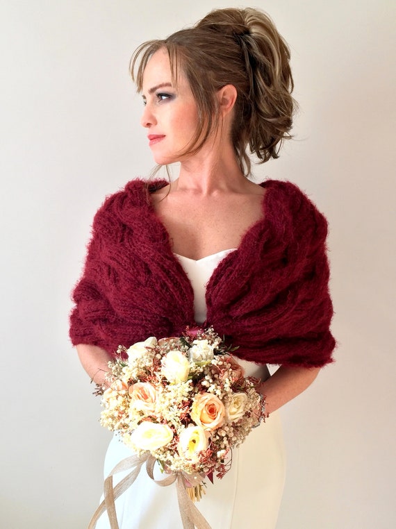 Burgundy evening wrap hotsell