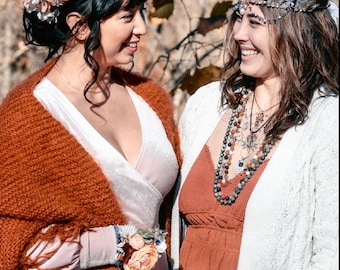 Cinnamon wrap, Burnt orange shawl, rust scarf, mohair wool wrap, bridal cover up, fall winter wedding, bridesmaid gift, boho, fringed,tassel