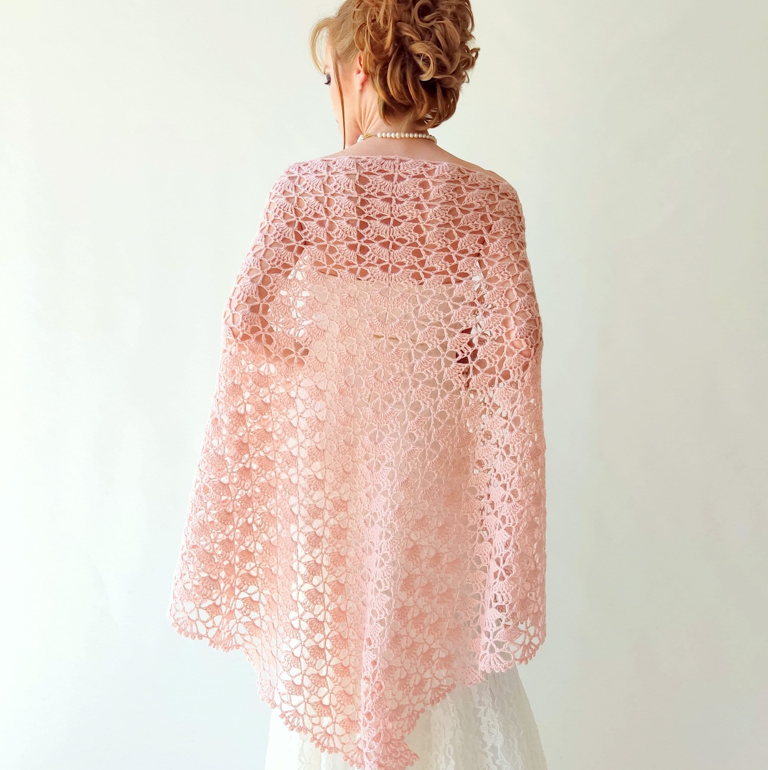 Châle De Cérémonie Pour Femme - Rose Poudré, 175 X 70 Cm - Polyester Doux - Pour Mariage, Soirée, événement élégant - 4