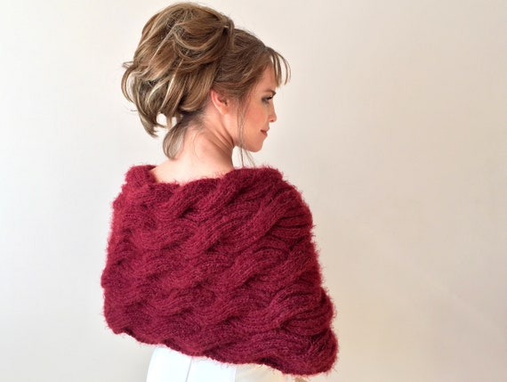 burgundy wedding wrap