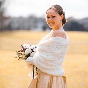 Wedding Shawl, Fall winter wedding, Bridal bolero, Bridesmaid wrap,  Bridesmaid shrug, Wedding shawl and wraps, Bride coverup, mohair stole